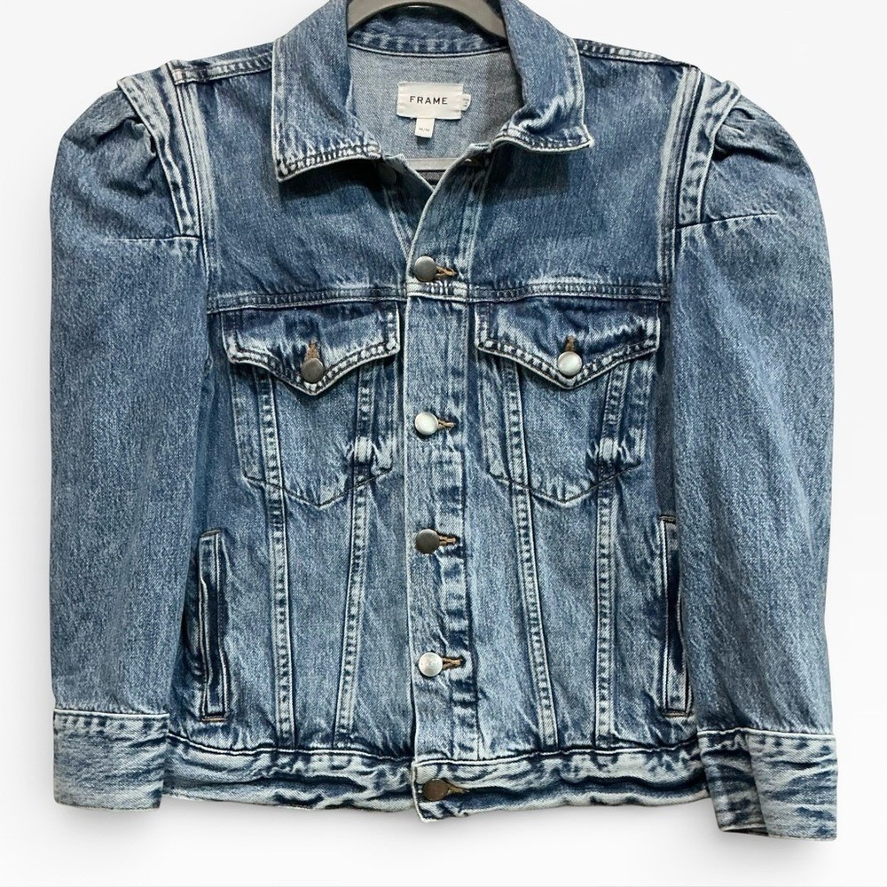Frame Denim Blue Jean Jacket $375 - Picture 4 of 7